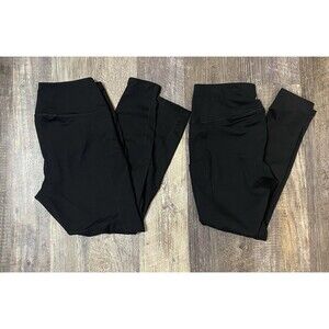 Lot of 2 Torrid Active Leggings Black Size 0 Stretchy US Size 12